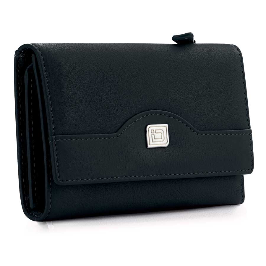 Genuine Leather Women's Slim Trifold Wallet RFID Blocking