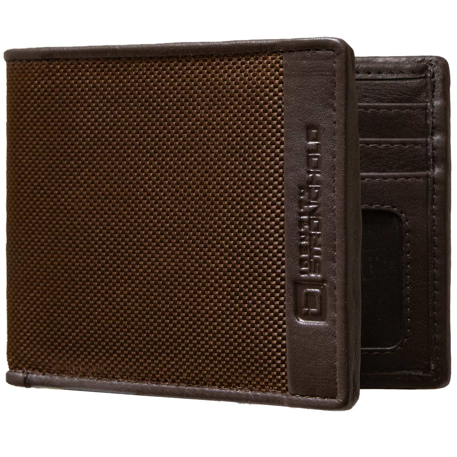 Mens RFID Wallet - Slim 7 Slot Bifold With ID in Leather and Nylon