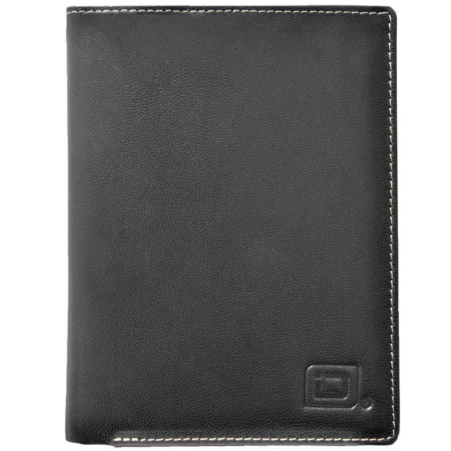 Black RFID-Blocking Passport Wallet with Secure Card and Passport Compartments - Front View