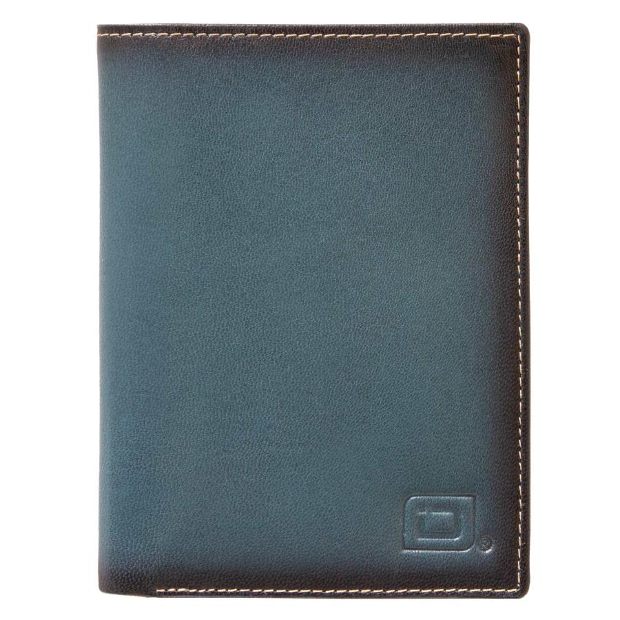 Blue RFID-Blocking Passport Wallet with Secure Card and Passport Compartments - Front View