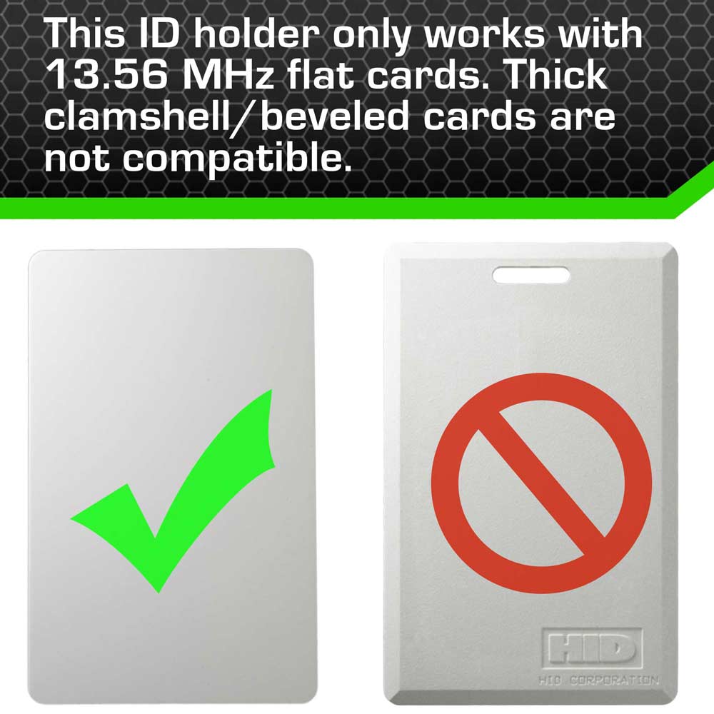 ID Stronghold Secure Badge Holder DuoLite, RFID-blocking for secure ID protection and easy access.