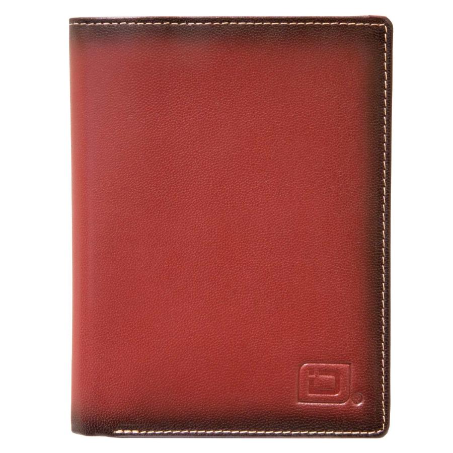 Red RFID-Blocking Passport Wallet with Secure Card and Passport Compartments - Front View