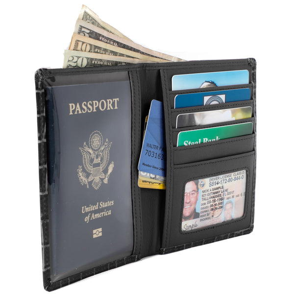 ID Stronghold RFID Blocking Leather Passport Wallet