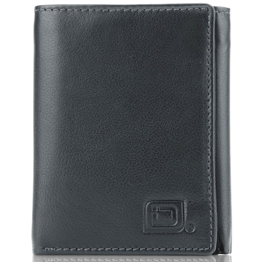 Safe Harbor ® Mens RFID Wallet - Extra Capacity Trifold 8 slot with ID Window - Black - IDSH7003 - ID - blk