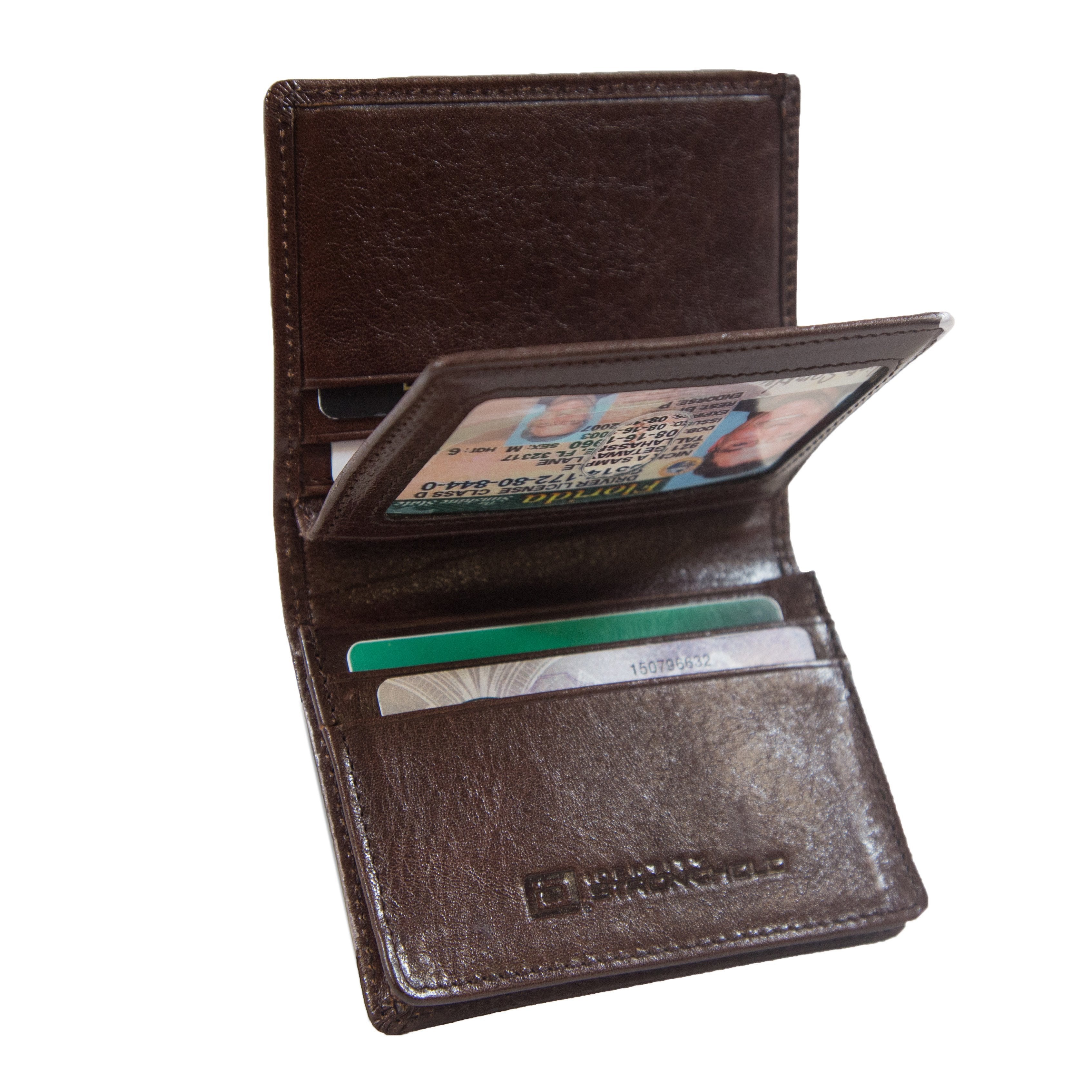 Slim Wallet Genuine Leather Credit Card Holder Unisex 6 Card 
