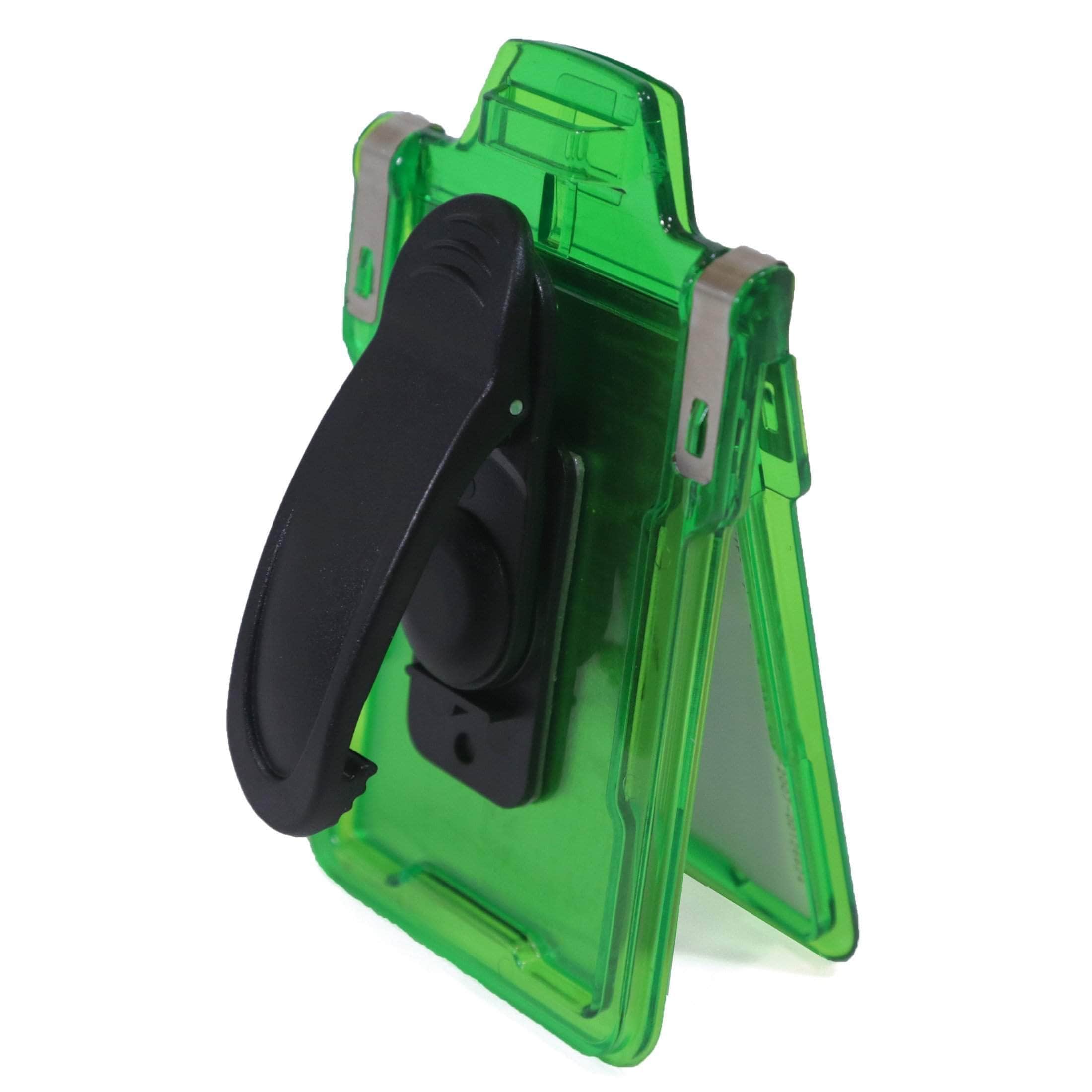 Heavy Duty Clip-On Vertical ID Card Holder: 3(W)x 4 1/2(H) For Long Term  Use 