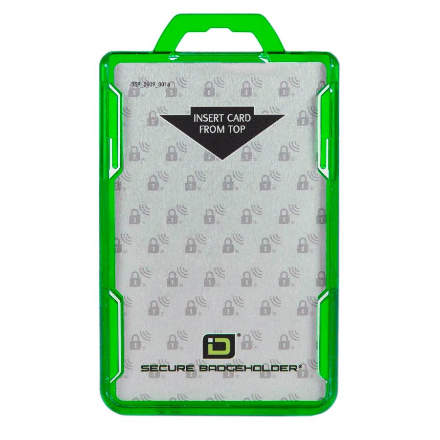 Secure Badge Holder DuoLite ® Vertical 2 ID Card Holder - Green - IDSH2004 - 001B - Grn