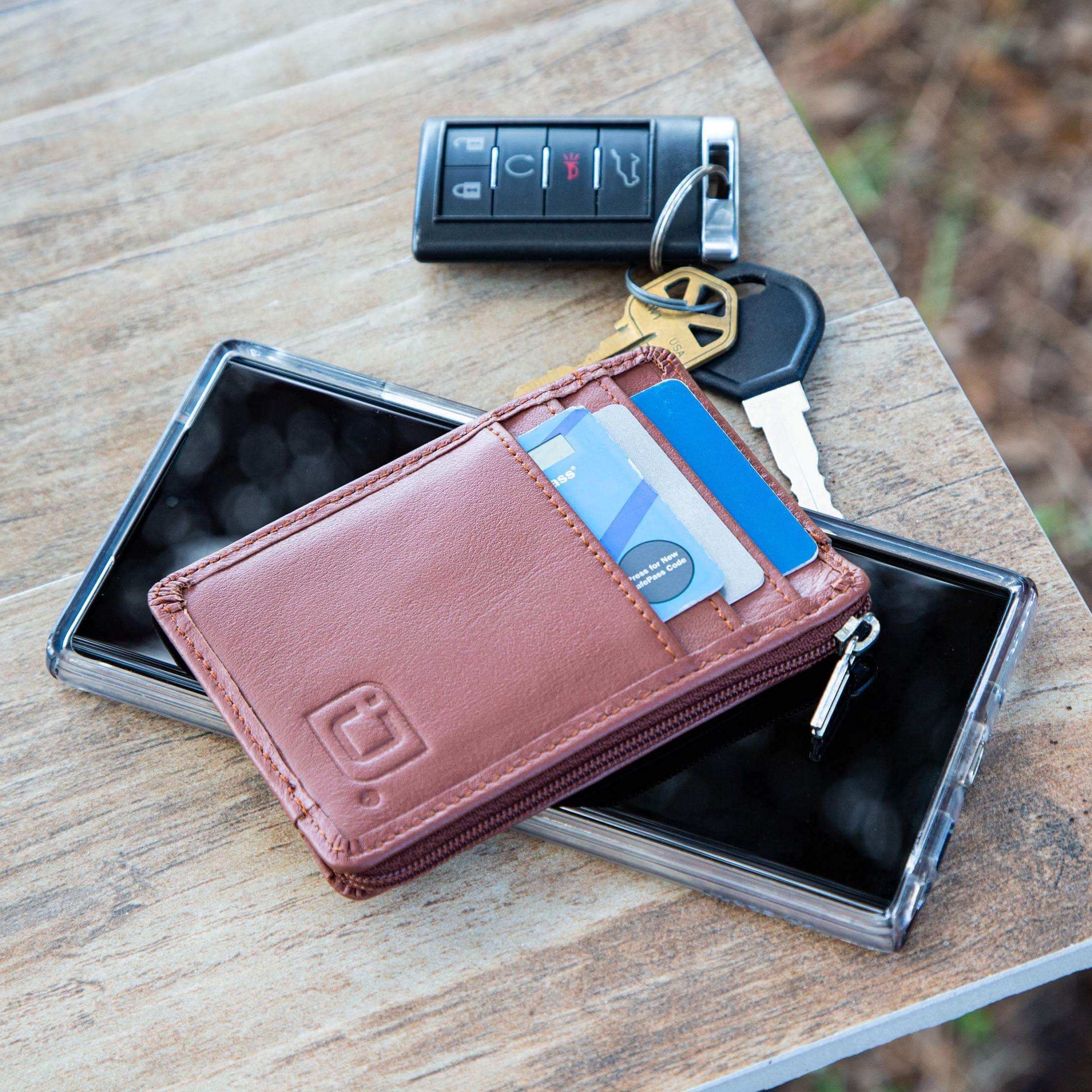 Men Women Leather Wallet Slim ID Credit Card Holder RFID Blocking