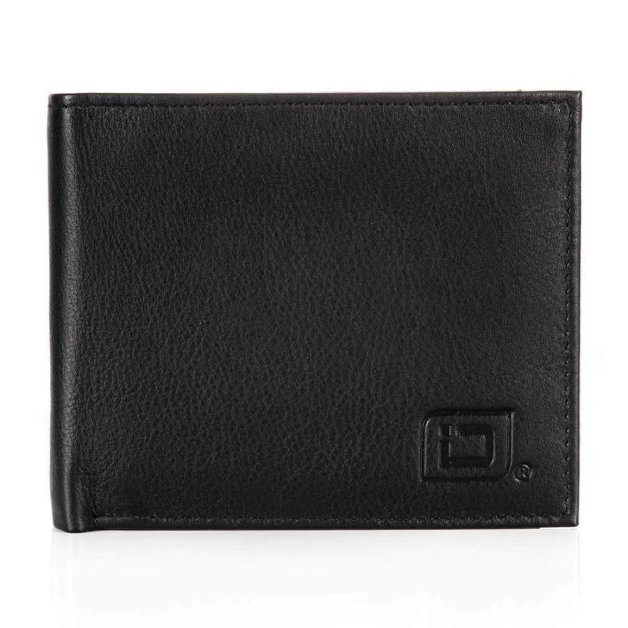 RFID Wallet Bifold with 10 card slots in black premium leather, showcasing a sleek, minimalist design and durable stitching.