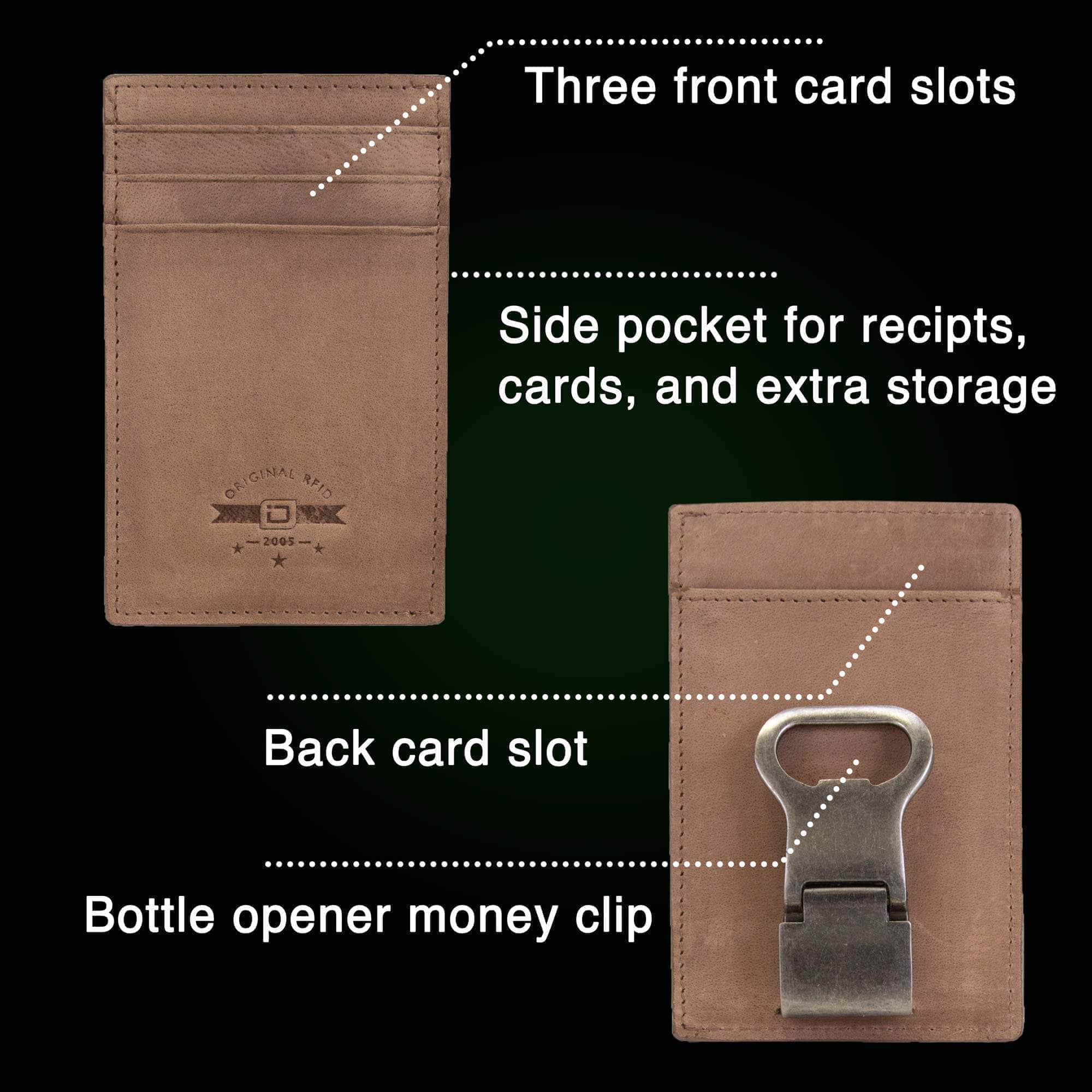 Rfid Blocking Genuine Leather Mens Wallet Bifold Dollar Clips Designer  Wallets Famous Brand Male Wallet Money Bags