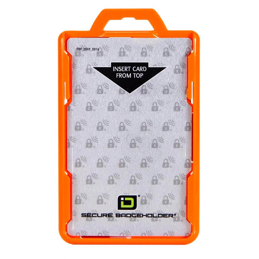 Secure Badge Holder DuoLite ® Vertical 2 ID Card Holder - Orange - IDSH2004 - 001B - Org