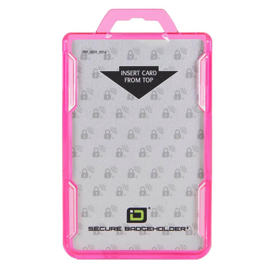 Secure Badge Holder DuoLite ® Vertical 2 ID Card Holder - Pink - IDSH2004 - 001B - Pnk