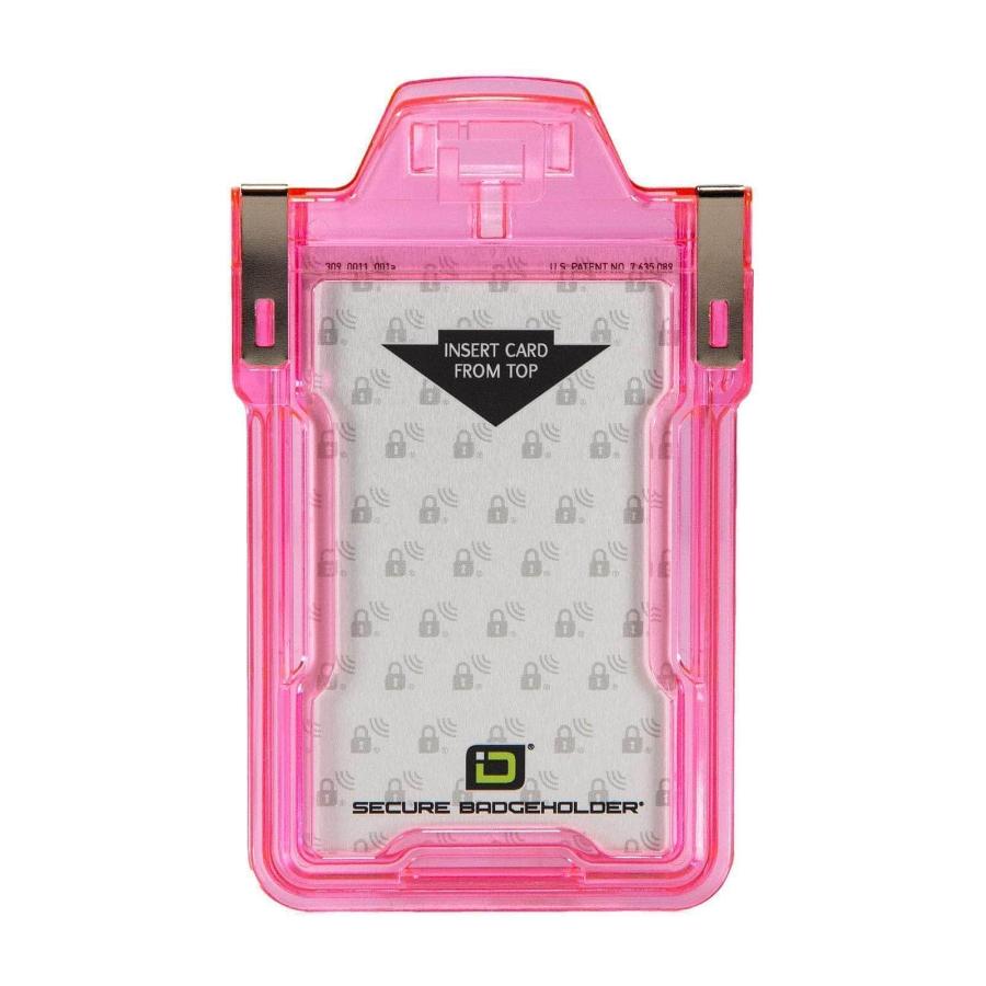 IDSH1004-pink-squeeze-to-read-secure-badge-holder-classic-front