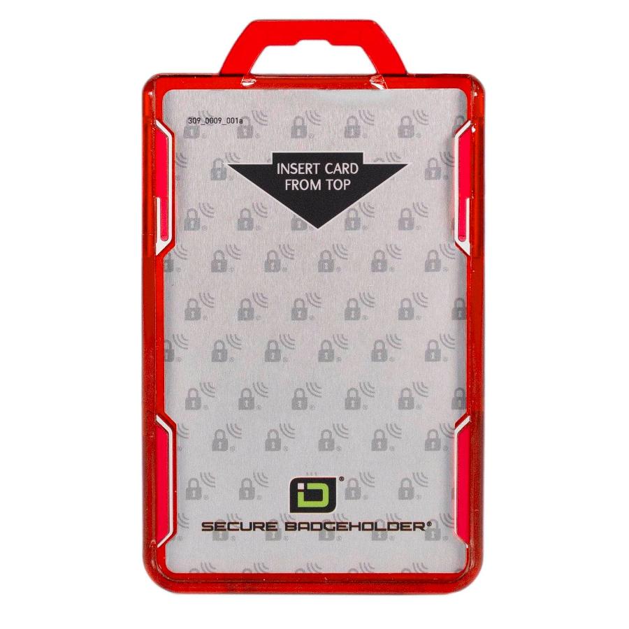 Secure Badge Holder DuoLite ® Vertical 2 ID Card Holder - Red - IDSH2004 - 001B - Red