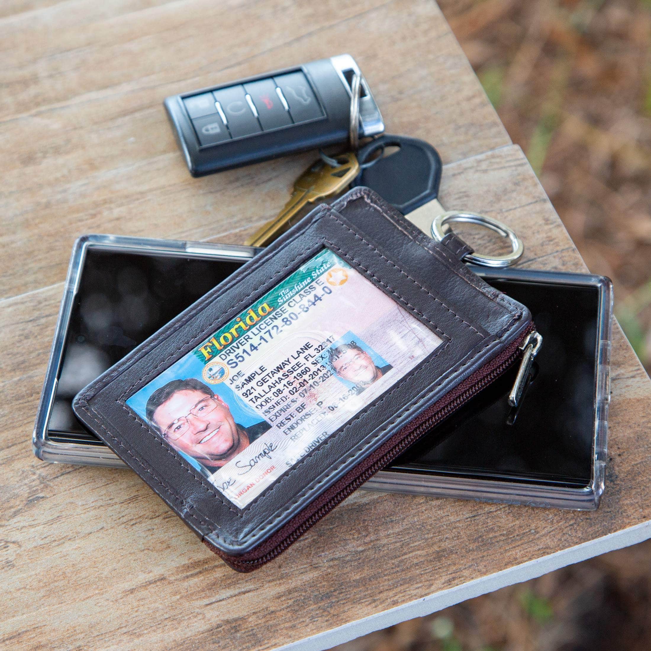 License card holder with keyring  Drivers license, medical aid