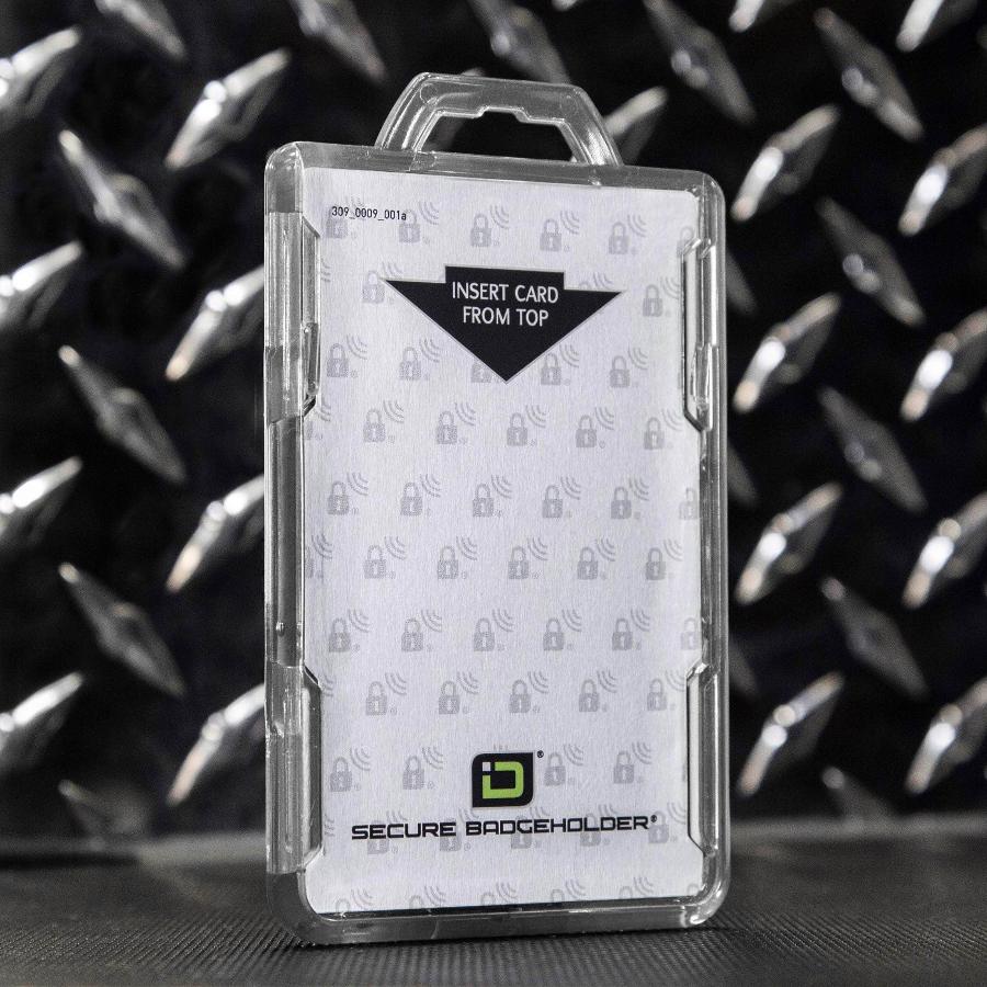 Secure Badge Holder DuoLite ® Vertical 2 ID Card Holder - Clear - IDSH2004 - 001B - Clr