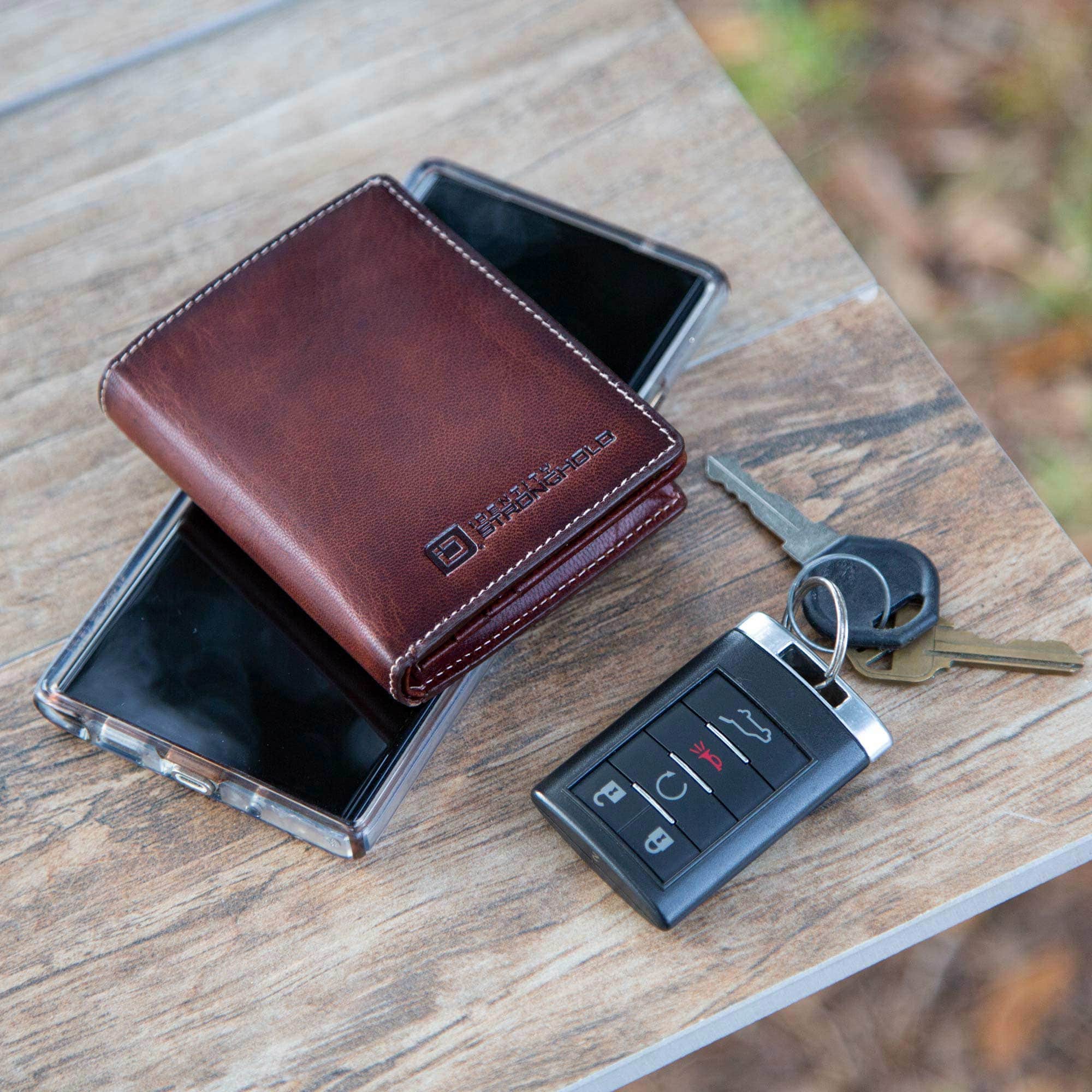 RFID Secure Ultimate Mini Wallet Antiqued Brown by ID Stronghold