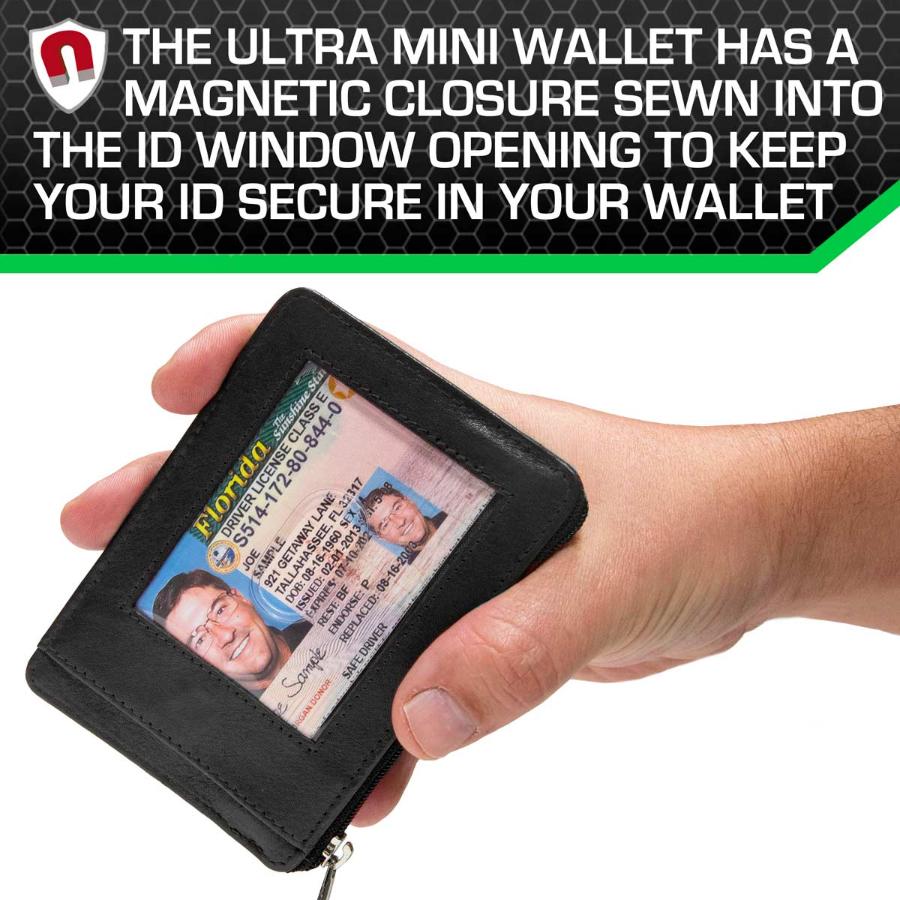 RFID Secure Ultimate Mini Wallet - Black - IDSH7004 - blk