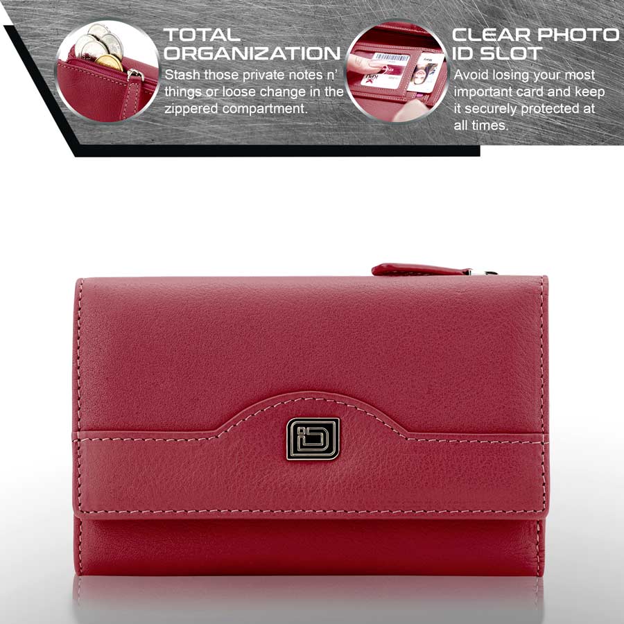 Red Leather Wallet/womens Red Leather Wallet/womens Red 